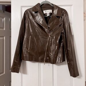 Tanner x Doncaster Brown + Gold Leather Jacket